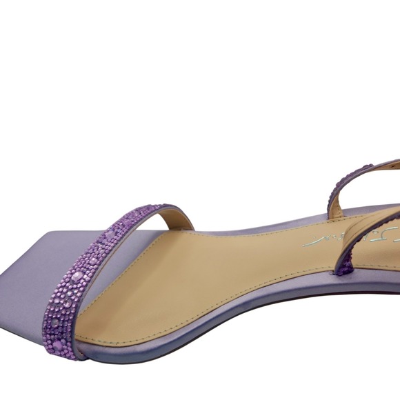 BETSEY JOHNSON Rebel Lavender Rhinestone Slingback Sandals size 8.5 NIB $108 - Picture 9 of 12